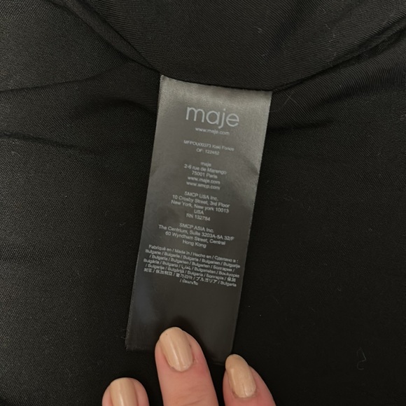 Maje size 36 structured jacket in dark green, never worn. - Picture 2 of 4